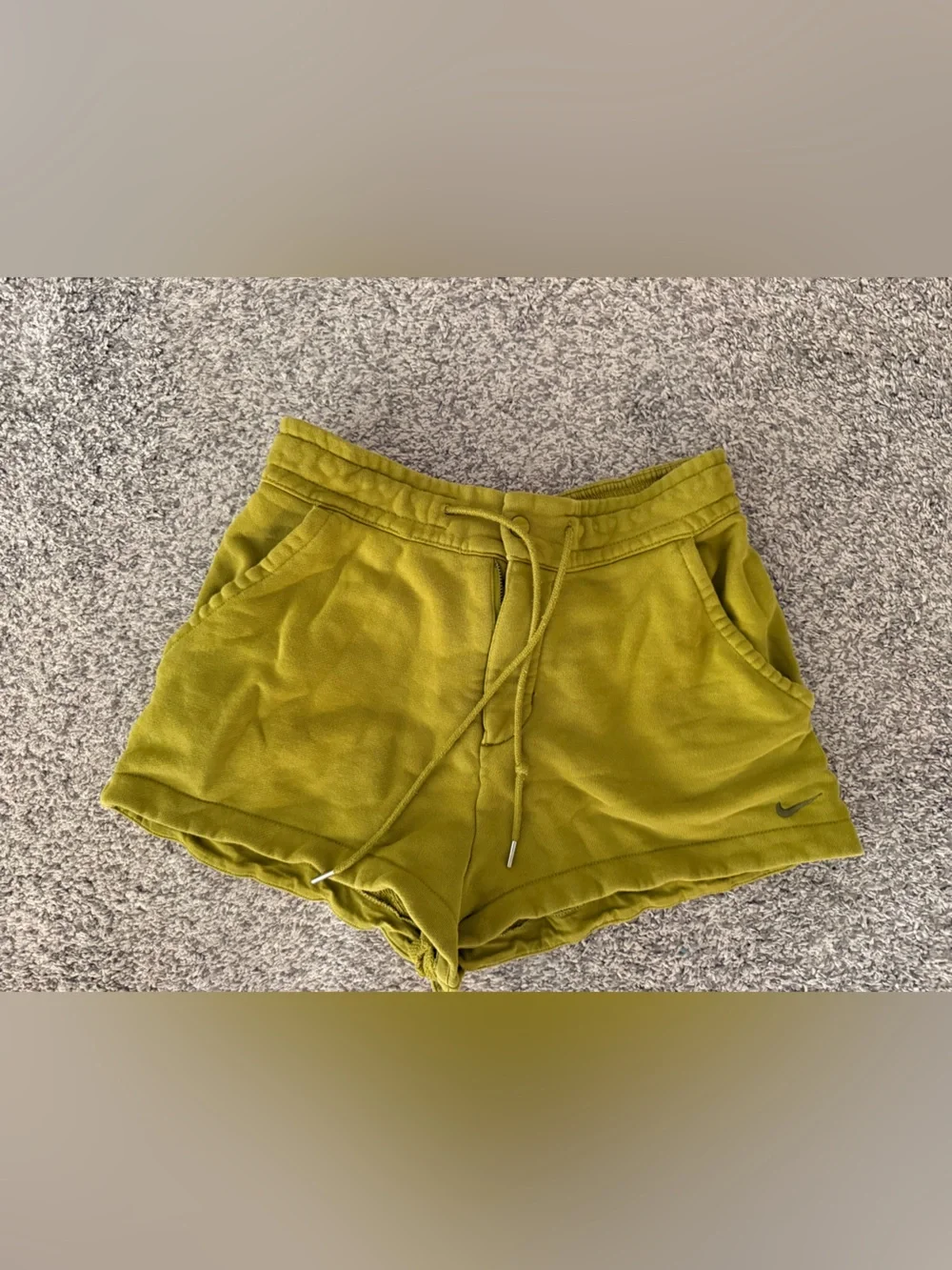 Nike Women's Olive Drawstring Athletic Shorts
